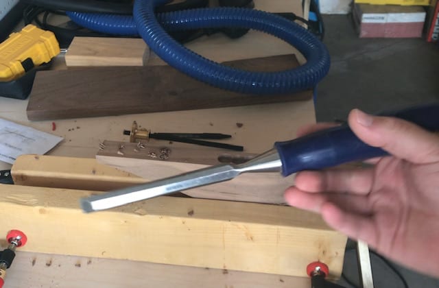 photo of a woodworking chisel