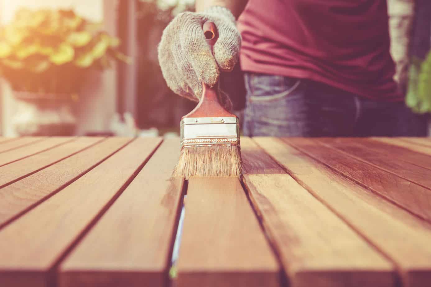 staining a piece of wood